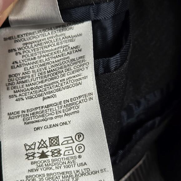 Brooks Brothers Blazer Sport Coat Mens 42R Gray Fitzgerald Fit 346 Explorer Wool - Picture 13 of 14